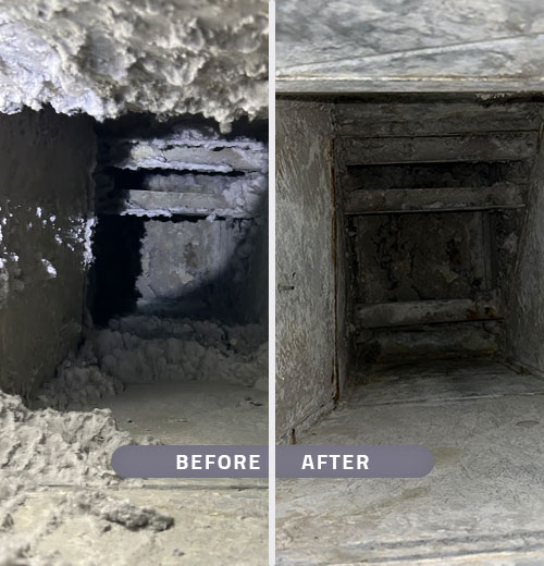 Duct Cleaning - Before and After